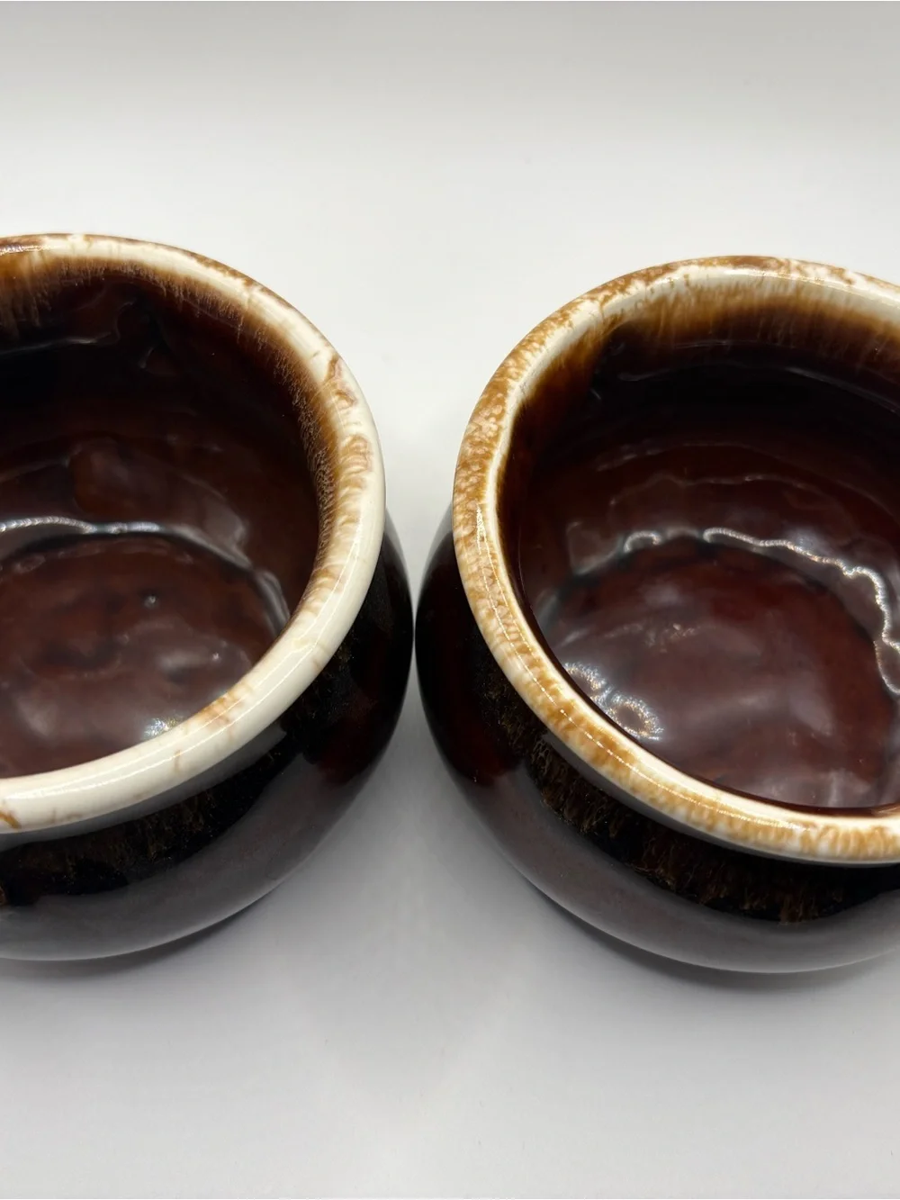 Brown Ceramic Decorative Planter Bowl - Gloss Finish